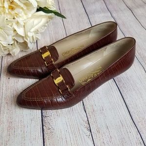 Salvatore Ferragamo Women's 8.5AA Leather Heels